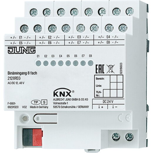 Jung KNX Binäreingang 8fach 2128REG