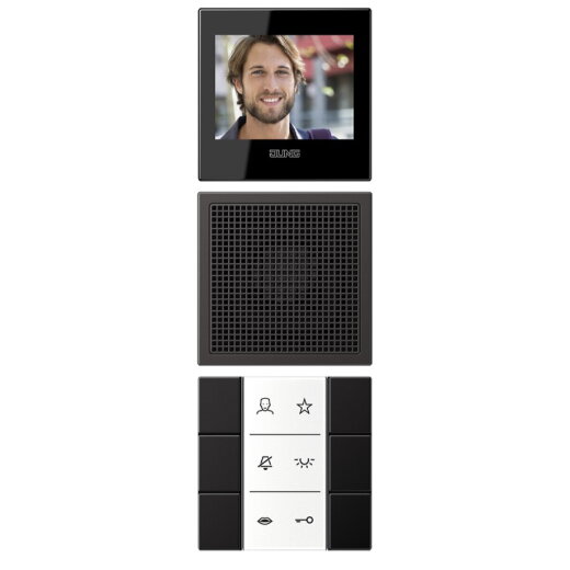 Jung Siedle In-Home-Bus Video-Innenstationen, Serie LS, dark (lackiertes Aluminium) SIVIAL627D