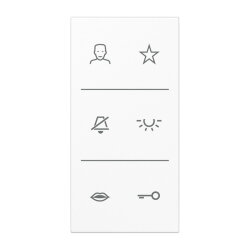 Jung Design-Cover Video, F50, Serie LS, alpinweiß...