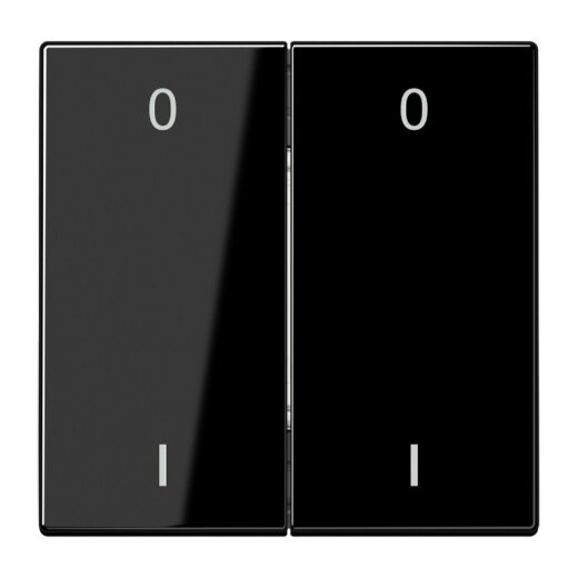 Jung EnOcean Funk-Wandsender 4-kanalig, Symbole 0 I, Serie LS, schwarz ENOLS995-01SW