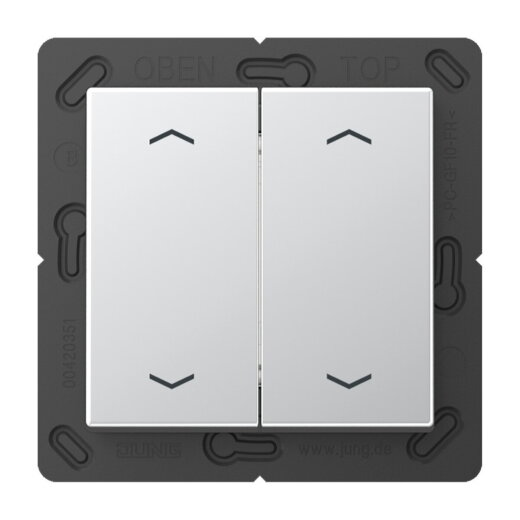 Jung EnOcean Funk-Wandsender 4-kanalig, mit 4 Pfeilsymbolen, Serie A, aluminium ENOA595MPAL