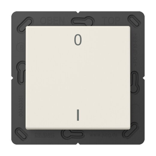 Jung EnOcean Funk-Wandsender 2-kanalig, Symbole 0 I, Serie AS, weiß ENOA590-01