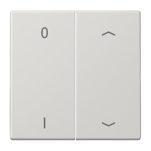 Jung EnOcean Funk-Wandsender 4-kanalig, Symbole 0 I und Pfeil, Serie LS, lichtgrau ENOLS995P01LG