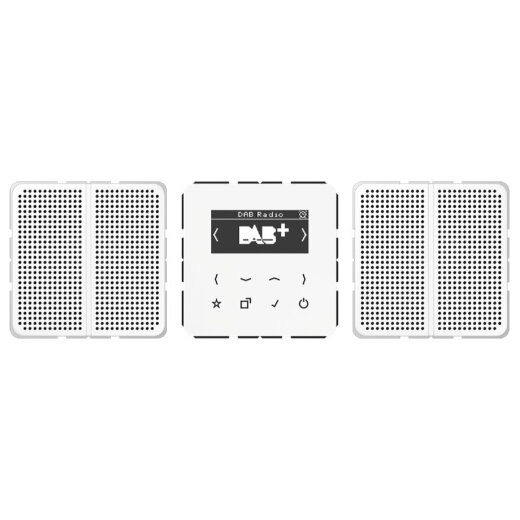 Jung Smart Radio DAB+, Set Stereo, Serie CD, alpinweiß DABCD2WW