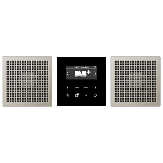 Jung Smart Radio DAB+, Set Stereo, Serie LS, Edelstahl DABES2