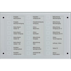 Jung KNX Melde- und Bedientableau, Glas grün MBT2424