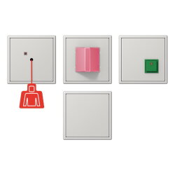 Jung Notrufset, Serie LS, lichtgrau NRSLS0834LG