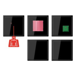 Jung Notrufset mit USV, Serie LS, schwarz NRSLS0834-2SW