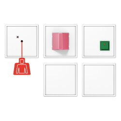 Jung Notrufset mit USV, Serie LS, alpinweiß...