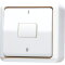 Jung Wippschalter, Aus 2-pol., 10 AX 250 V ~, AP 600, alpinweiß 602AWW