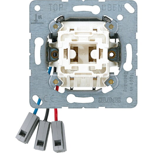 Jung Hoteltaster, Außenstelle, mit roter und grüner LED-Leuchte 24 V ~, 1-pol. Schließer, ohne Krallen 531KO6EUM24