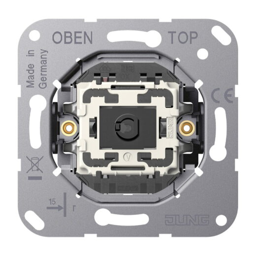 Jung Kipptaster, 1-pol. Wechsler mit N-Klemme, 10 A 250 V ~ K533EU