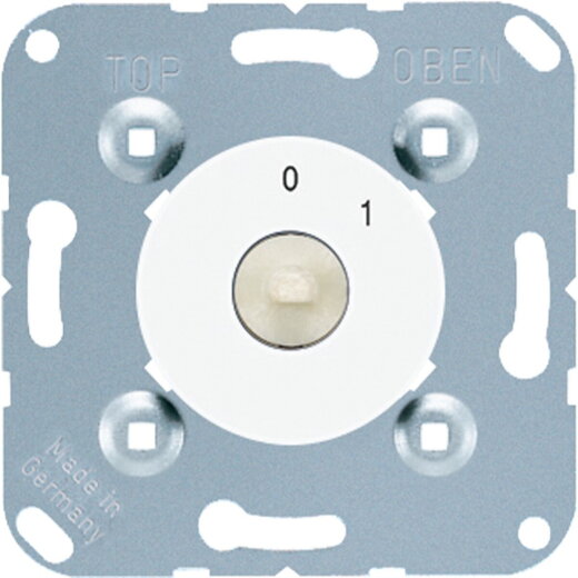 Jung Drehschalter, 20 AX 250 V ~, Ausschalter 2-pol. 20 AX 250 V ~, ohne Krallen, alpinweiß 1101-20WW