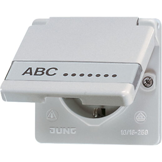 Jung Oberteil für SCHUKO®-Steckdosen /250 V ~, WG 600, grau 620NAWOT