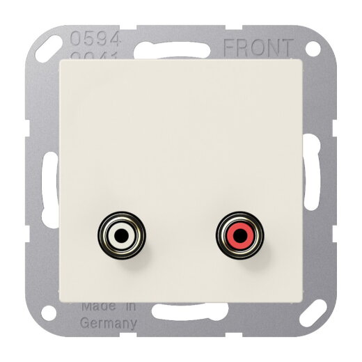 Jung Multimedia-Anschlusssystem Cinch Audio, Serie AS, weiß MAA1021