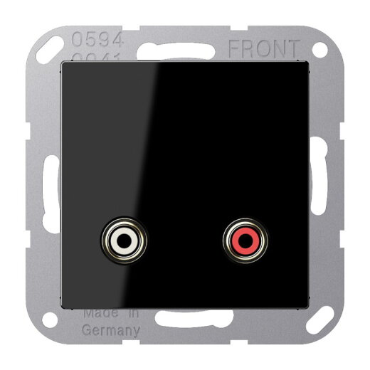 Jung Multimedia-Anschlusssystem Cinch Audio, Serie A, schwarz MAA1021SW