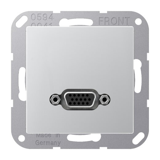 Jung Multimedia-Anschlusssystem VGA, Serie A, aluminium MAA1102AL