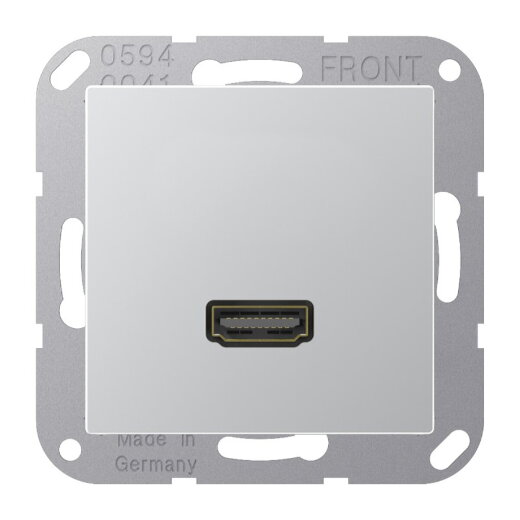 Jung Multimedia-Anschlusssystem HDMI, Serie A, aluminium MAA1112AL