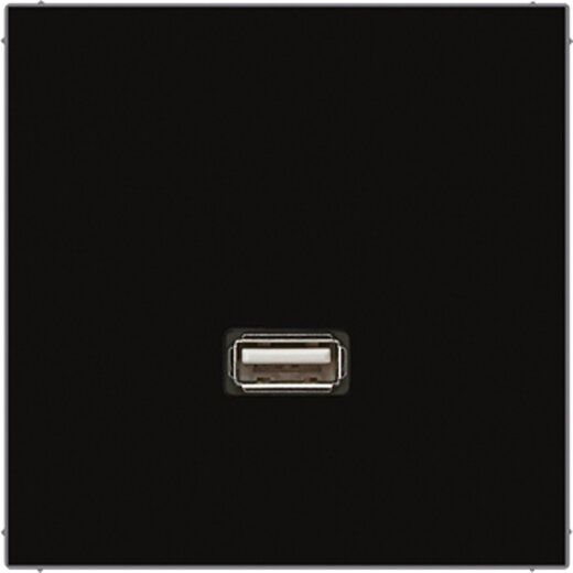 Jung Multimedia-Anschlusssystem USB 2.0, Serie LS, schwarz MALS1122SW