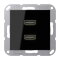 Jung Multimedia-Anschlusssystem 2 x HDMI, Serie A, schwarz MAA1133SW