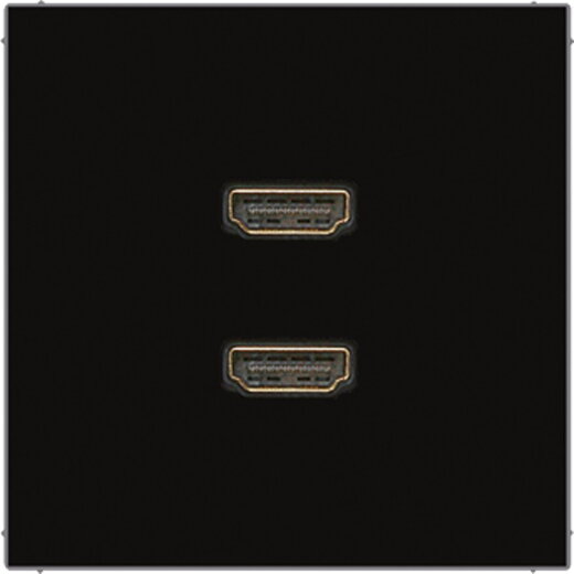 Jung Multimedia-Anschlusssystem 2 x HDMI, Serie LS, schwarz MALS1133SW