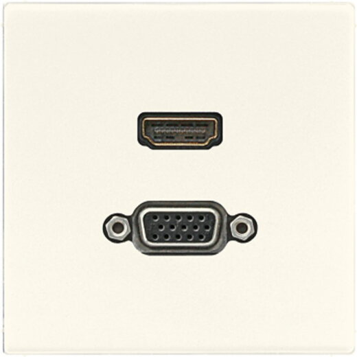 Jung Multimedia-Anschlusssystem HDMI / VGA, Serie LS, weiß MALS1173