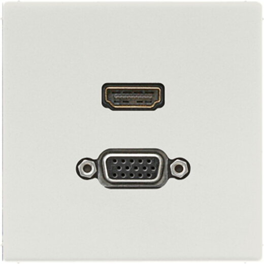 Jung Multimedia-Anschlusssystem HDMI / VGA, Serie LS, lichtgrau MALS1173LG