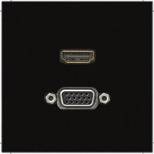 Jung Multimedia-Anschlusssystem HDMI / VGA, Serie LS, schwarz MALS1173SW