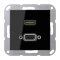 Jung Multimedia-Anschlusssystem HDMI / VGA, Serie A, schwarz MAA1173SW