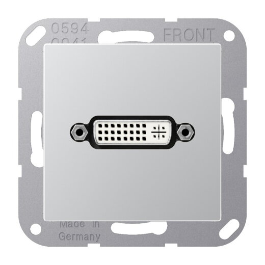 Jung Multimedia-Anschlusssystem DVI, Serie A, aluminium MAA1193AL