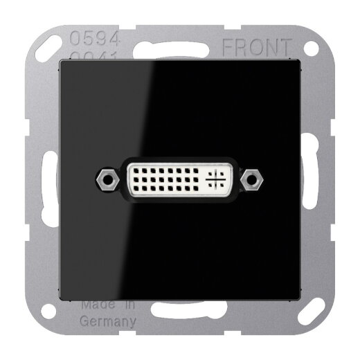 Jung Multimedia-Anschlusssystem DVI, Serie A, schwarz MAA1193SW