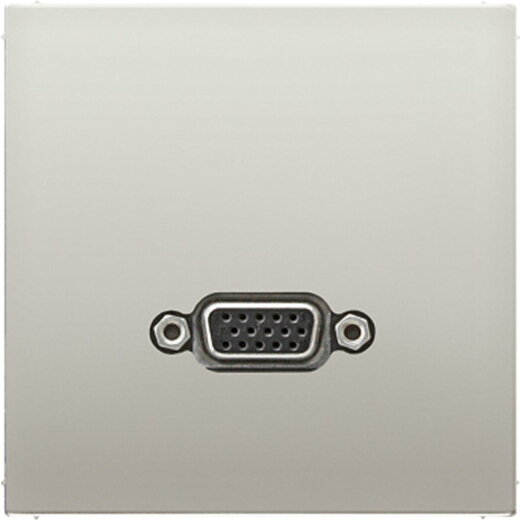 Jung Multimedia-Anschlusssystem VGA, Serie LS, Edelstahl MAES1102
