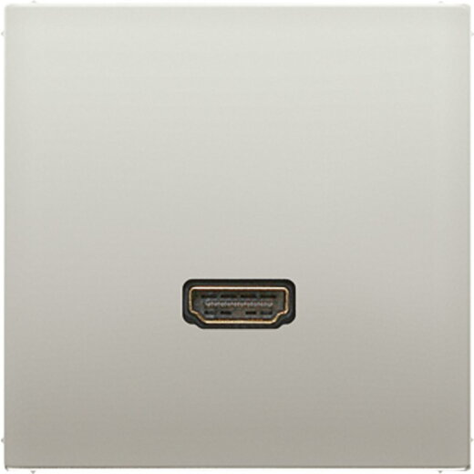 Jung Multimedia-Anschlusssystem HDMI, Serie LS, Edelstahl MAES1112
