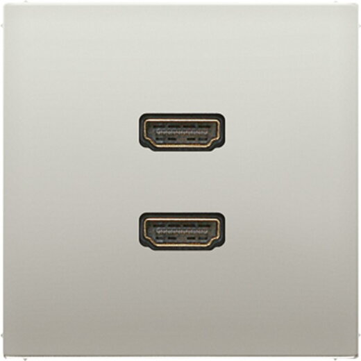 Jung Multimedia-Anschlusssystem 2 x HDMI, Serie LS, Edelstahl MAES1133
