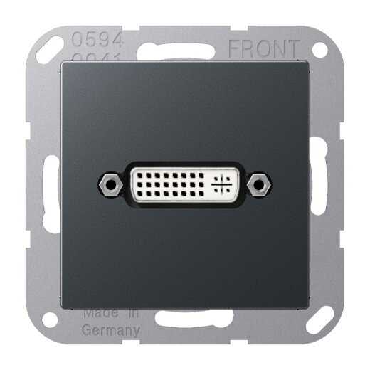 Jung Multimedia-Anschlusssystem DVI, Serie A, anthrazit matt MAA1193ANM