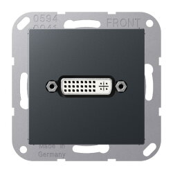Jung Multimedia-Anschlusssystem DVI, Serie A, anthrazit...