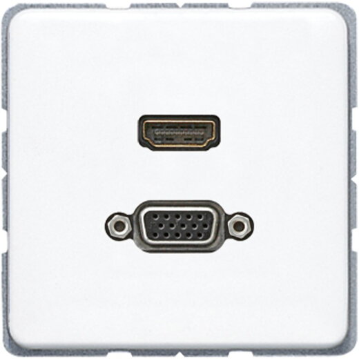 Jung Multimedia-Anschlusssystem HDMI / VGA, Serie CD, alpinweiß MACD1173WW