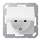 Jung SCHUKO Steckdose, 16 A 250 V ~, ohne Krallen, Klappdeckel, Thermoplast lackiert, Serie A, schneeweiß matt A1520NBFKLWWM