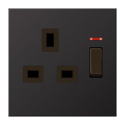 Jung Abschaltbare Steckdose mit Kontrollschalter, British Standard, 13 A 250 V ~, Schraubklemmen BS 1363-1, 4 mm2, AL3171KOD