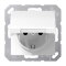 Jung SCHUKO Steckdose, 16 A 250 V ~, Schraubklemmen, Klappdeckel, Thermoplast, Serie AS, alpinweiß AS1521BFKLWW