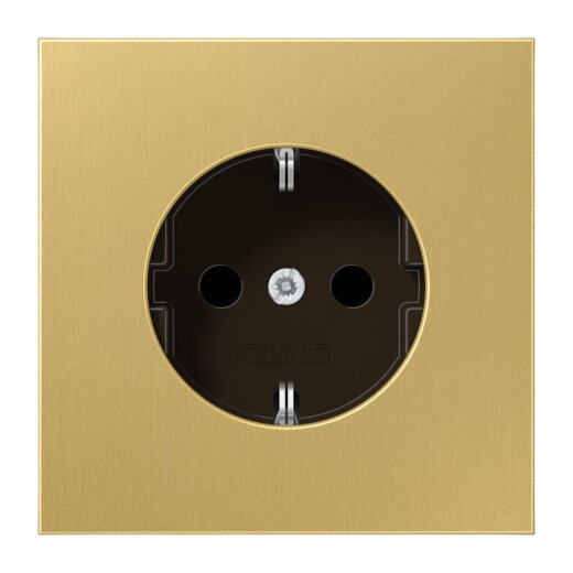 Jung SCHUKO Steckdose, 16 A 250 V ~, Schraubklemmen, Messing, Serie LS, Messing classic ME1521C