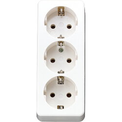 Jung SCHUKO®-Dreifach-Steckdose, ohne Zugentlastung,...