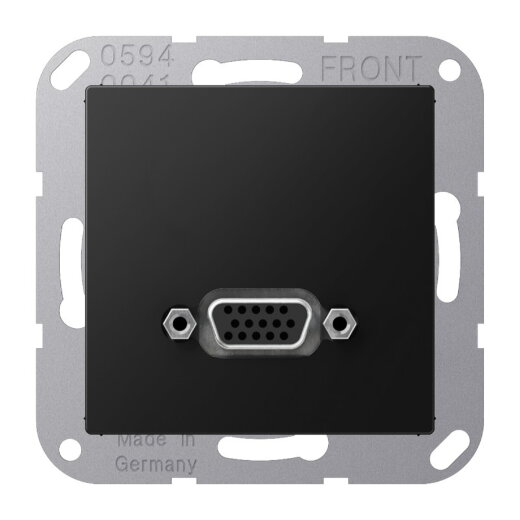 Jung Multimedia-Anschlusssystem VGA, Serie A, graphitschwarz matt MAA1102SWM