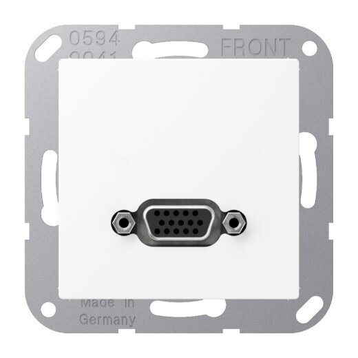Jung Multimedia-Anschlusssystem VGA, Serie A, schneeweiß matt MAA1102WWM