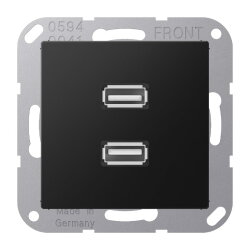 Jung Multimedia-Anschlusssystem 2 x USB 2.0, Serie...