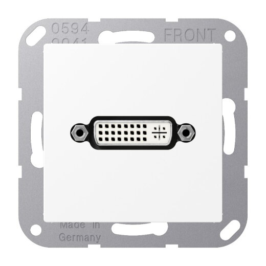 Jung Multimedia-Anschlusssystem DVI, Serie A, schneeweiß matt MAA1193WWM
