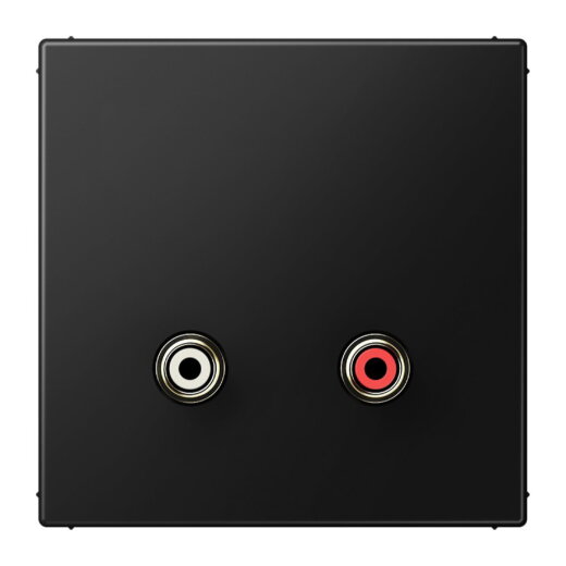 Jung Multimedia-Anschlusssystem Cinch Audio, Serie LS, graphitschwarz matt MALS1021SWM