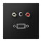 Jung Multimedia-Anschlusssystem Cinch Audio / Miniklinke 3,5 mm / VGA, Serie LS, graphitschwarz matt MALS1072SWM