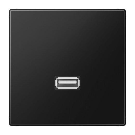 Jung Multimedia-Anschlusssystem USB 2.0, Serie LS, graphitschwarz matt MALS1122SWM