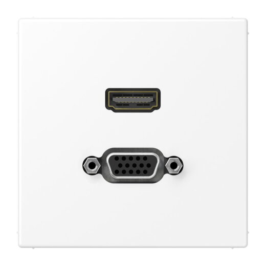 Jung Multimedia-Anschlusssystem HDMI / VGA, Serie LS, schneeweiß matt MALS1173WWM